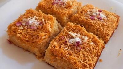 کیک عربی کیک بسبوسه با شعریه!