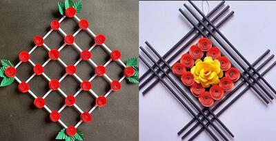 ۳ ایده ساده برای ساخت آویز دیواری کاغذی!