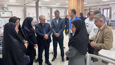 بازدید مسئولان از مصدومان تصادف اتوبوس دانشجویان دانشکده پیراپزشکی سرخه
