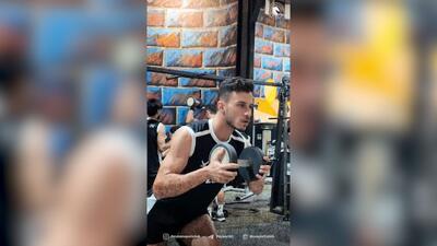 تمرینات بازیکنان پیکان در سالن وزنه و آماده‌سازی برای بازی با مس رفسنجان