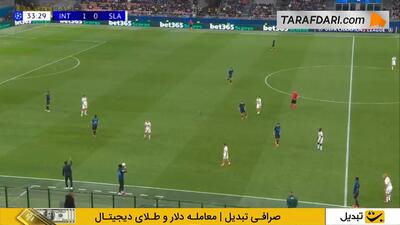 گل دنزل دومفریز به اسلاویا پراگ روی حرکت زیبای تورام (اینتر 2_0 اسلاویا پراگ) - پارس فوتبال