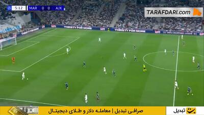 پاس در عمق تک‌ضرب و زیبای پیر امریک اوبامیانگ و گل ایگور پایشائو به آژاکس (مارسی 1-0 آژاکس) - پارس فوتبال