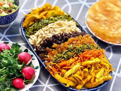دستور پخت پلو هفت رنگ خوشمزه مخصوص چهارشنبه سوری