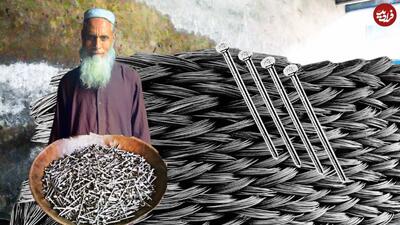 فرآیند تماشایی تولید میلیون ها عدد میخ در کارگاهی در پاکستان