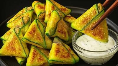 پیش غذای سریع و ترد با کدو سبز / چند دقیقه ای آمادست !