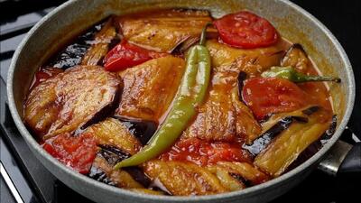 خورش بادمجان بدون گوشت به دو روش، خوشمزه ترین شام یا ناهار !