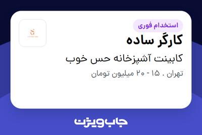استخدام کارگر ساده - آقا در کابینت آشپزخانه حس خوب