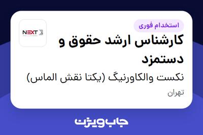 استخدام کارشناس ارشد حقوق و دستمزد در نکست والکاورنیگ (یکتا نقش الماس)