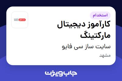 استخدام کارآموز دیجیتال مارکتینگ در سایت ساز سی فایو