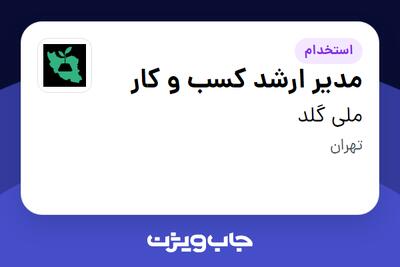  استخدام مدیر ارشد کسب و کار در ملی گلد