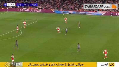 روی ریباند ضربه ویکتور یوکرس؛ گل گابریل مارتینلی به المپیاکوس (آرسنال 1-0 المپیاکوس) - پارس فوتبال