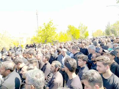 ویدئو تلخ از مراسم تشییع معلم فداکار همدان