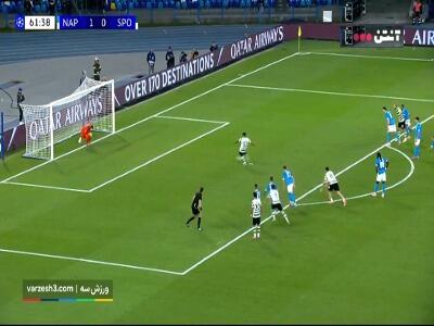 گل اول اسپورتینگ به ناپولی (سوارس)