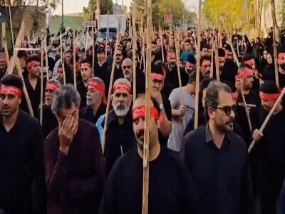 پیاده‌روی کاروان اهالی فین کاشان به کربلای ایران