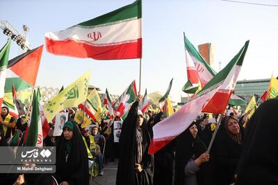 تصاویر مراسم سالگرد شهادت سید حسن نصرالله در تهران