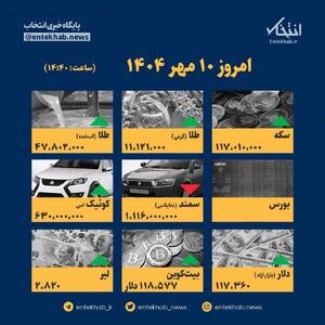 اینفوگرافیک / امروز ۱۰ مهر قیمت ها چقدر است؟