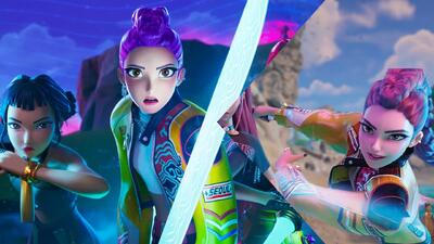 ویدیو: مبارزه گروه هانتریکس از Kpop Demon Hunters با شیاطین در بازی فورتنایت - گیمفا