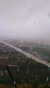  ویدویی زیبا از بارش شدید باران در چالوس مازندران