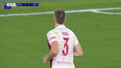  گل دوم موناکو به منچستر سیتی (اریک دایر - پنالتی)