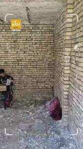 ببینید؛ فیلم وضعیت مدرسه ای در روستای میانکوه سنقز که مخروبه ای بیش نیست! / اینجا خراسان رضوی است