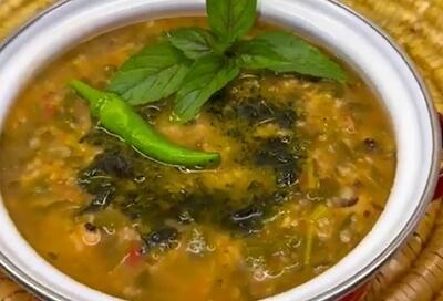 طرز تهیه آش گوجه فرنگی تبریز آش گوجه فرنگی!