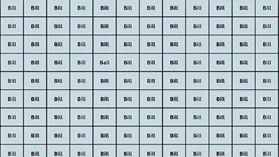 آیا می‌توانید کلمه BALL را در میان دریایی از کلمات BILL در کمتر از 8 ثانیه تشخیص دهید؟