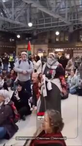 تجمع اسکاتلندی‌ها در همبستگی با کاروان صمود + فیلم