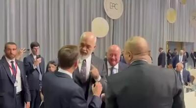 ‌تمسخر ترامپ در جمع رهبران اروپایی