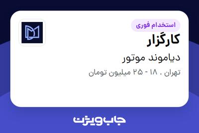 استخدام کارگزار - آقا در دیاموند موتور