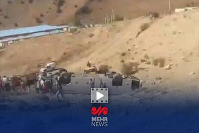 سقوط اتوبوس در جاده دماوند با ۴ فوتی