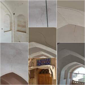 خسارت به اماکن مسکونی و بنا‌های تاریخی زواره