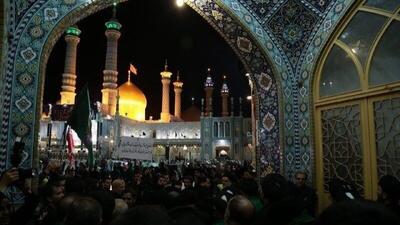 حرکت دسته عزای خادمان در سالروز ارتحال بانوی کرامت + فیلم