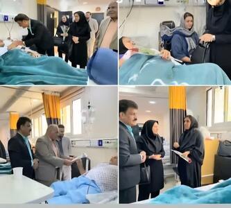 بازدید و عیادت از بیماران بیمارستان فوق تخصصی آیت‌الله یثربی کاشان