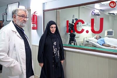 تاریخ وبگردی |«ماهچهره خلیلی، پژمان بازغی و امیرحسین صدیق» در پشت صحنه سریال مرضیه؛ سال 98
