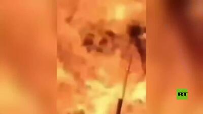 ببینید؛ انفجار و آتش‌سوزی گسترده در یک پمپ بنزین در اربیل عراق