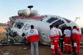 انتقال 2 مصدوم حادثه سقوط بالگرد هلال‌احمر در اشترانکوه به مراکز درمانی اراک