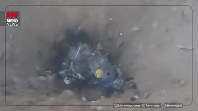  اولین تصویر از محل سقوط بالگرد هلال احمر در اشترانکوه/فیلم