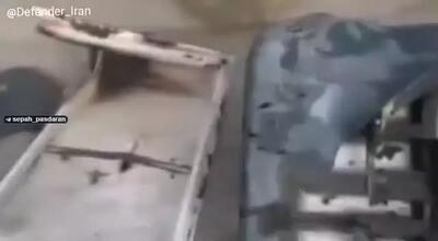 تصاویری کمتر دیده شده از شکار پرنده جاسوسی اسرائیل به نام هرمس در حوالی نطنز توسط پدافند ایران