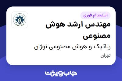 استخدام مهندس ارشد هوش مصنوعی در رباتیک و هوش مصنوعی نوژان