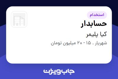 استخدام حسابدار - خانم در کیا پلیمر