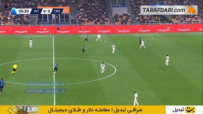 گل لائوتارو مارتینز به کرمونزه (اینتر 1-0 کرمونزه) - پارس فوتبال