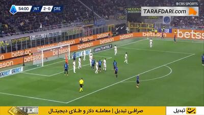 گل دیدنی فدریکو دی مارکو به کرمونزه (اینتر 3-0 کرمونزه) - پارس فوتبال