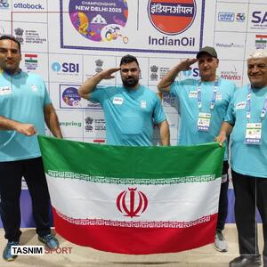  عکس: سلام نظامی یاسین خسروی پس از کسب طلا