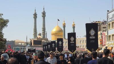 حرم حضرت معصومه(س) میزبان عزاداران از ایران و کشورهای مختلف + فیلم