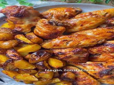 بال مرغ کبابی و خونگی