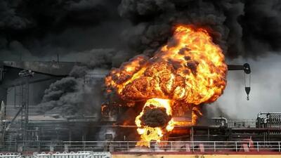 لحظه اولیه از انفجار هولناک پمپ بنزین در اربیل (فیلم)