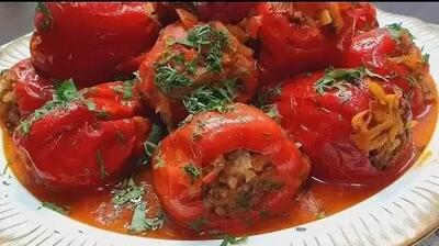 این فلفل دلمه ای های شکم پر رو برای مهمانی درست کن همه عاشقش میشن !