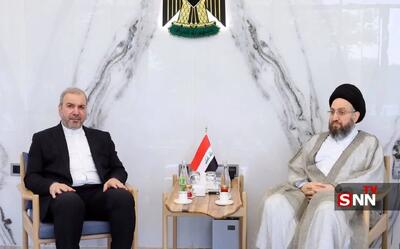 دیدار عمار حکیم و سفیر ایران در بغداد