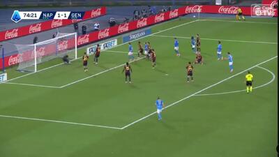 ویدیو: گل دوم ناپولی به جنوا توسط راسموس هویلوند