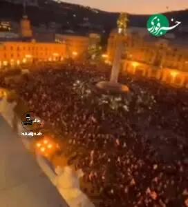 خودنمایی اثر هنرمند ایرانی وسط ناآرامی‌های گرجستان!